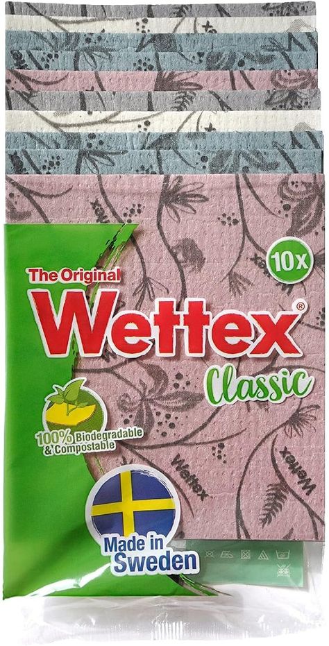 Amazon.com: Wettex The Original Swedish Dishcloths for Kitchen 10 Pack Super Absorbent Sponges Kitchen Dishcloth - Replace Paper Towels - Modern Limited Edition : Home & Kitchen Replace Paper Towels, Clean Countertops, Swedish Dishcloths, Swedish Dishes, Dish Rag, Reusable Paper Towels, Washing Machine And Dryer, Kitchen Sponge, Star Words