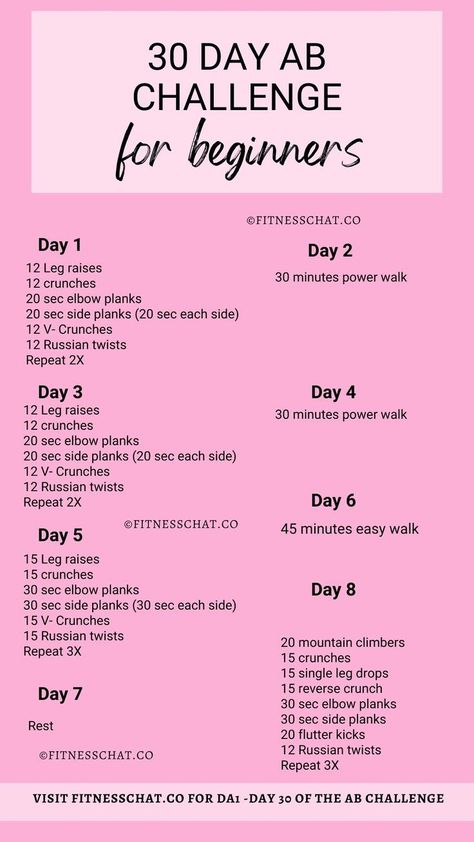 30-Day Ab Challenge for Beginners (No Equipment Needed!) #Ab_Challenge #Ab_Challenge_30_Day #Gym_Tips_For_Beginners #Challenge_30_Day https://www.theworldaccordingtome.org/fitness-health/1942179_30-day-ab-challenge-for-beginners-get-stronger-abs-step-by-step/?30-day-exercise-challenge-easy-medium-hard