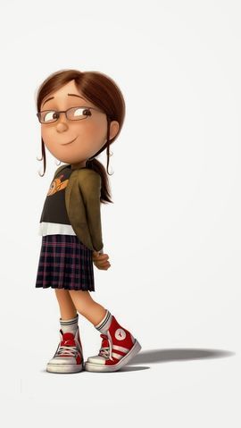 Margo Gru from "Despicable Me 2" Minions, Despicable Me Characters, Despicable Me 2 Minions, Funny Quotes Wallpaper, Paper Cartoon, Happy Birthday Minions, Minion Banana, Orphan Girl, Phone Humor