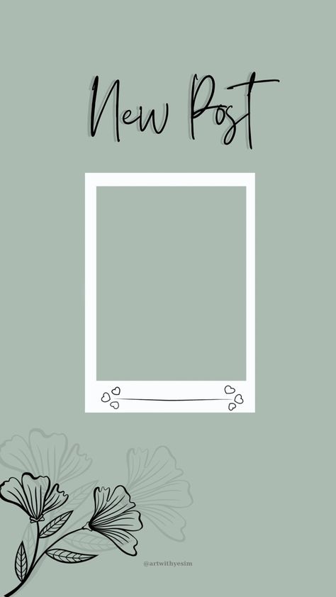 #newpost #template #frame #aesthetic #green #floral #photography #photocards #photo #picture Templates Aesthetic Green, Availability Template, Green Instagram Template, Frame Aesthetic, Template Frame, Instagram Square, Story Insta, Picture Templates, Cute Fall Wallpaper