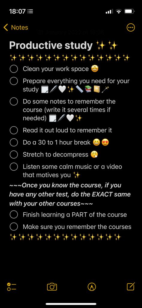 It’s very shiny ✨, there’s a lot of stars (✨) on the pin it’s a list of stuff to do to have a productive study (how I call it) it helps you study better!! 100 Productive Things To Do, Self Care Notes Iphone, How To Not Forget What You Study, This Is A Test If You Can Read This, How To Do Good On A Test, Best Ways To Study For A Test, Study First Quotes, How To Get An A On A Test, To Do List Notes Iphone