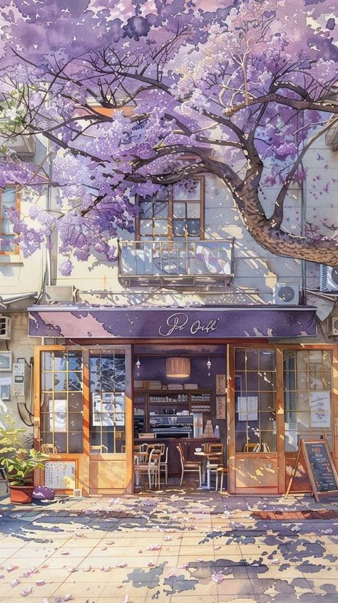 ☾~.~☕️follow me☕️~.~☾ European Coffee Shop, Peaceful Anime, Anime Sceneries, Study Chill, Chill Hip Hop, Beautiful Scenery Paintings, European Coffee, Inspirational Backgrounds, Wallpaper Galaxy