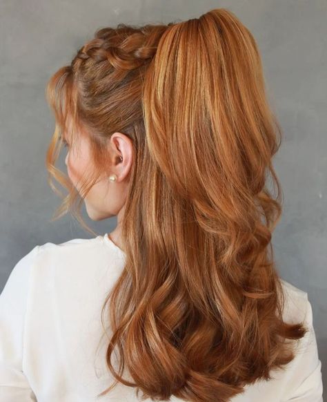 Long Red Hair Wedding, Wedding Hairstyles For Long Hair Crown, Fun Wedding Hair, Pirate Hair, Braid Tutorials, Redhead Hairstyles, Guest Hair, Long Red Hair, Long Red