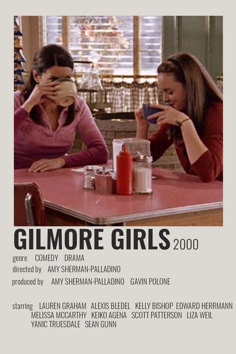 Vintage Posters For Room, Gilmore Girls Poster, Keiko Agena, Liza Weil, Posters For Room Aesthetic, Posters For Room, Scott Patterson, Amy Sherman Palladino, Film Polaroid