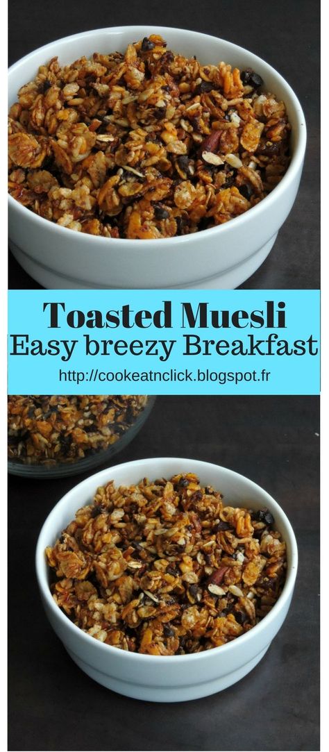 Musli Recipe, Muesli Recipe Breakfast, Healthy Muesli Recipe, Toasted Muesli Recipe, Toasted Muesli, Homemade Muesli Bars, Muesli Breakfast, Muesli Cereal, Breakfast Alternatives