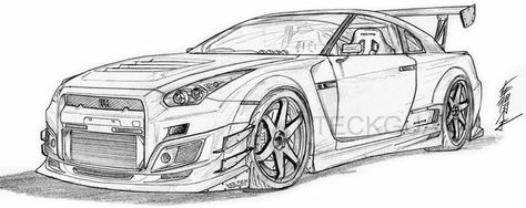 Nissan Gtr Drawing Pencil, Nissan Gtr Painting, Nissan Gtr R35 Sketch, Gtr R35 Sketch, Gtr Car Drawing, Nissan Gtr Sketch, Nissan Gtr R35 Drawing, Gtr R35 Drawing, Gtr Sketch