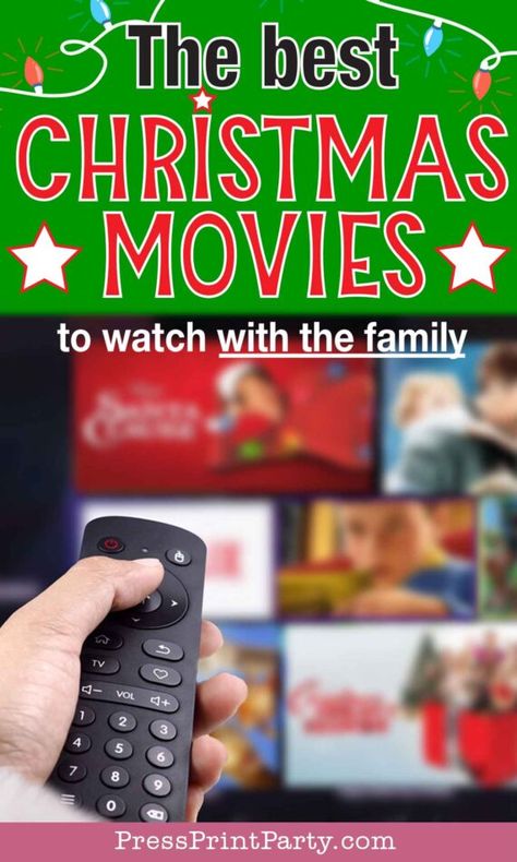 The Best Family Christmas Movies List for a Mom-Approved Movie Night. Have a great family movie night watching Christmas movies. Some older classic and newer favorites are on this list. Rather than a free for all, I decided on 3 sections. Great family Christmas movies I can recommend with no reservations, the holiday movies that may require some parental guidance (maybe wait until kids are older), and great Christmas animated shorts. Press Print Party! Veggietales Christmas, Movie Night Christmas, Best Family Christmas Movies, Movie Night Party Decorations, Amazing Race Party, Christmas Party Inspiration, Watching Christmas Movies, Christmas Movies List, Holidays Decorations