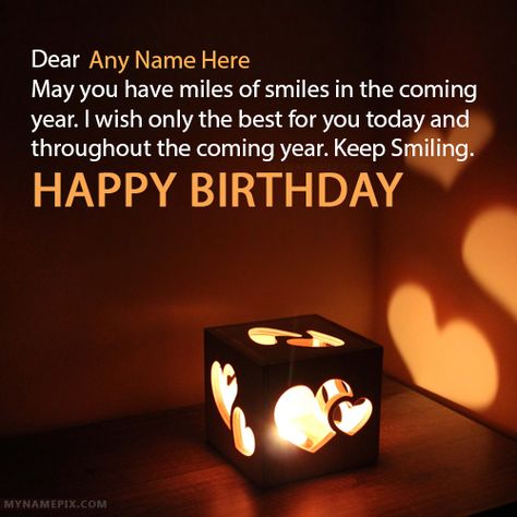 Write name on Best Birthday Wishes With Name picture in beautiful style. Best app to write names on beautiful collection of Birthday Wishes pix. Personalize your name in a simple fast way. You will really enjoy it. Birthday Wishes New Style, Happy Birthday Bhaiya Quotes, Simple Birthday Wishes For A Friend, Birthday Cards With Name, Happy Birthday Wishes With Name, Happy Birthday With Name, Happy Birthday To Someone Special, Simple Birthday Wishes, Islamic Birthday Wishes