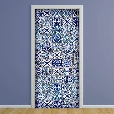 Door Cover is an high quality Self-Adhesive Poster perfect for decorating any Door in few minutes! Give a personal touch to any Room of your Home! Mosaic, Merlin, Porte Decorate, Door Cover, Cover Blue, Household Cleaners, Personal Touch, Dumb And Dumber, Leroy Merlin