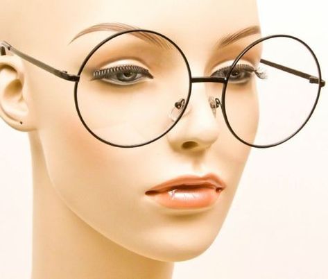 Circle Glasses Frames, Big Round Glasses, Oversized Round Glasses, Clear Eyeglass Frames, Goblincore Fashion, Circular Glasses, Eyes Glasses, 80s Glasses, Circle Glasses