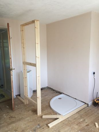 Combine Two Bedrooms Into Master Suite, En Suite Shower Room Small, Closet To Bathroom Conversion, Micro Bathroom Ideas, Small Ensuite Shower Room, Small En Suite, Micro Bathroom, Tiny Shower Room, Storage Diy Ideas