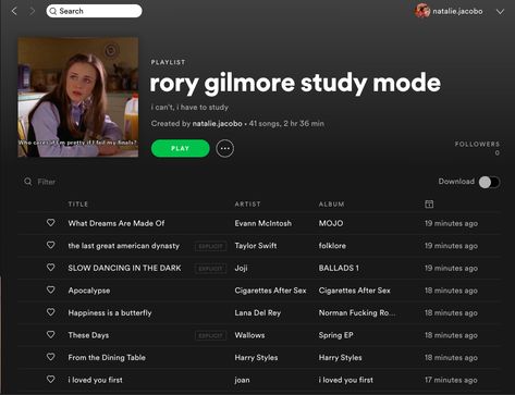 Rory Gilmore Music List, Romanticizing School Playlist, Academic Validation Playlist, Study Playlist, Indie Music Playlist, Estilo Rory Gilmore, Therapy Playlist, Study Music, Playlist Names