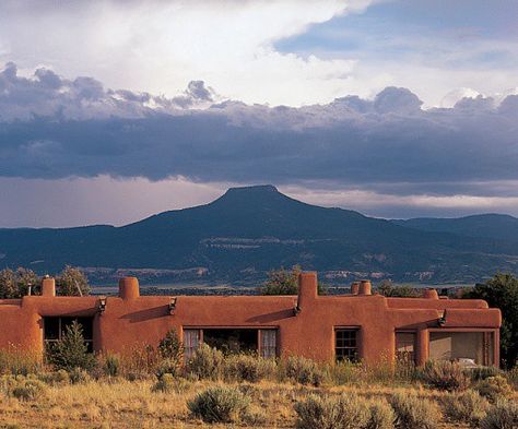 Georgia O'Keeffe's home, Ghost Ranch in Abiquiu, New Mexico Abiquiu New Mexico, Mexico With Kids, Georgia Okeeffe, Architecture Site, Georgia O'keeffe, Ghost Ranch, New Mexico Style, Travel New Mexico, Ruidoso New Mexico