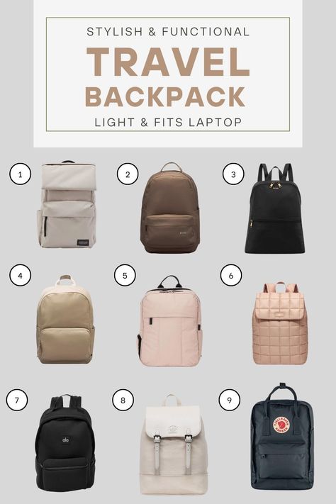 Best Travel Backpack For Women Work Backpack Women, Best Carry On Backpack, Waterproof Backpack Women, Travel Backpack Essentials, Lightweight Travel Backpack, Travel Backpack Carry On, Stylish Laptop Bag, Best Laptop Backpack, Chic Backpack