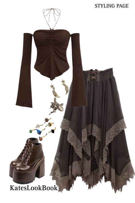 Fall outfits aesthetic, fall fits, fall outfit inspo, fashion inspo, cargo pants, custom jean, fall hippie outfits, witch core outfits, witchcraft outfit, grandpa sweater, Halloween aesthetic outfits, fall aesthetic outfit, baggy y2k, whimsigothic Druid Outfit Aesthetic, Work Outfits With Personality, Earthy Witch Aesthetic Outfit, Pirate Outfit Inspo Female, Witch Boho Fashion, Fairy Core Fall Outfits, Cabin Core Fashion, Vintage Boho Style Outfits, Alt Boho Outfits