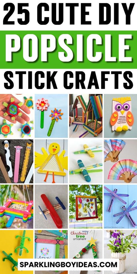 Looking for some fun DIY popsicle stick crafts? Look no further! Popsicle stick crafts are perfect for kids, adults, and everyone in between. Whether you want to make popsicle stick picture frames or popsicle stick birdhouses, popsicle stick ornaments to popsicle stick jewelry, there are so many options to choose from. Create popsicle stick houses, Popsicle stick puppets, and more that are perfect for entertaining the little ones. The possibilities are endless with popsicle stick crafts! Popsicle Stick Building, Stick Crafts For Adults, Popsicle Stick Birdhouse, Cheap Crafts For Kids, Lolly Stick Craft, Pop Stick Craft, Popsicle Stick Picture Frame, Stick Jewelry, Popsicle Stick Crafts For Adults