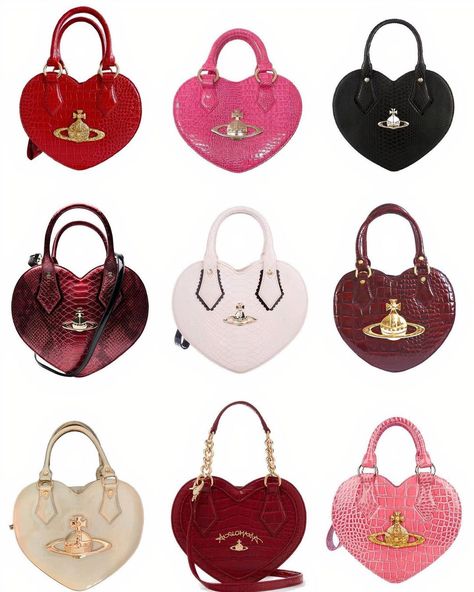 Vivienne Westwood Purse, Vivienne Westwood Fashion, Vivienne Westwood Bags, Vivienne Westwood Jewellery, Moda Punk, Fancy Bags, Heart Bag, Pretty Bags, Mode Vintage
