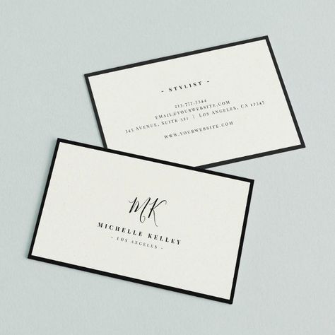 Los Angeles, Frame Highlights, Stationery Business Card, Zazzle Business Cards, Chic Business Card, Business Card Design Simple, Design Business Cards, Serif Typography, Monogram Business