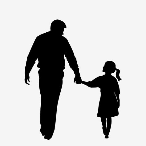 childhood takes the image of his father,the father of wei an,the tall father,the shining image of the father,the hand-painted father,the father s silhouette,father s day,silhouette clipart Father And Daughter Black And White, Silhouette Father And Daughter, Father Daughters Drawings, Father Figure Art, Father Art Illustration, Father Daughter Wallpaper Aesthetic, Father Daughter Silhouette Tattoo, Father Holding Daughters Hand, Dad Daughter Wallpaper