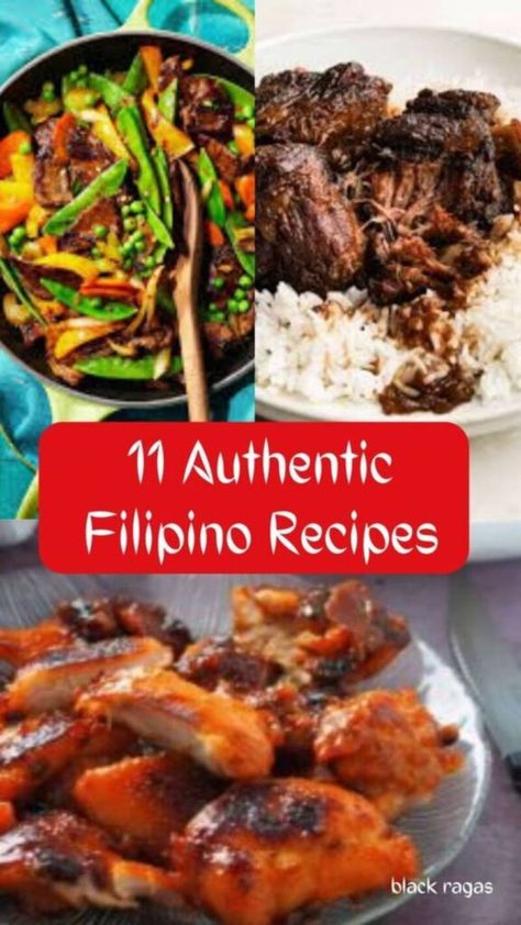 11 Easy Filipino Recipes - Black Ragas Traditional Filipino Dishes, Phillipean Recipes, Food Recipes Filipino, Filipino Sandwiches, Cheap Filipino Meals, Cooking Filipino Food, Filipino Dishes Party, Filipino Breakfast Ideas Philippines, Filipino Dinner Ideas