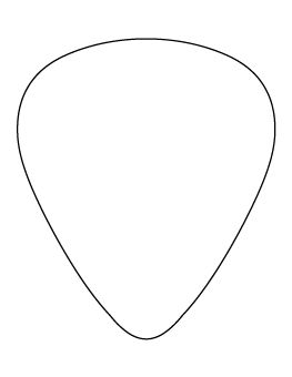 Guitar Pick Pattern or possibly Candy Corn Guitar Patterns Design, Guitar Pick Cake, Guitar Pick Drawing, Guitar Pick Tattoo, Guitar Picks Crafts, Guitar Template, Guitar Picks Diy, Doodle Template, Clothespin Crafts Christmas