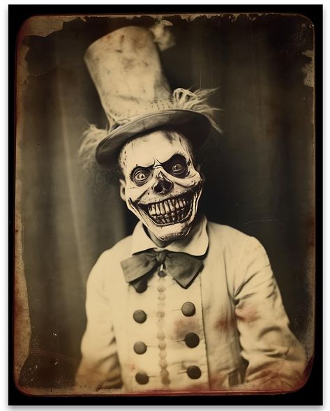 Creepy Clowns Pictures, Horror Carnival, Creepy Clown Pictures, Haunted Hallway, Nicolas Delort, Vintage Zombie, Scary Carnival, Zombie Clown, Dark Carnival
