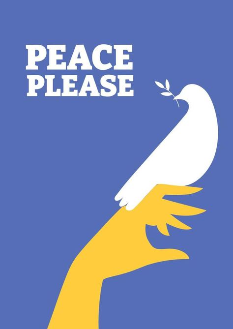 Peace please in Ukraine poster. Hand with white dove. Request concept. Vector flat illustration. World Peace Poster, Dove Illustrations, Mint Illustration, Symbols Of Peace, Peace Graphic, Marvel Phone Wallpaper, Peace Design, Peace Poster, Vector Flat Illustration