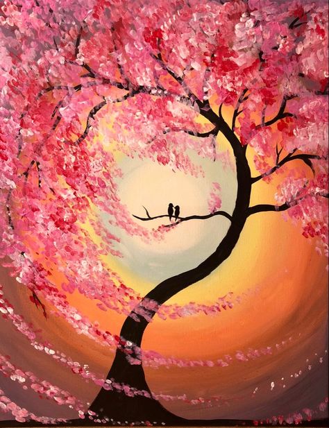 30 Easy Painting Ideas for Beginners, Easy Landscape Paintings, Simple – Paintingforhome Landscape Paintings Simple, Easy Painting Ideas For Beginners, Easy Nature Paintings, Tree Painting Easy, Painting Ideas For Beginners Easy, Paintings Simple, Abstract Painting Easy, Learn Acrylic Painting, Easy Landscape