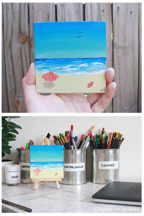 Kawaii, Beachy Art, Nail Art Designs Images, Black Painting, Art Workshops, Brisbane Queensland, Kids Drawing, Beach Watercolor, Abstract Art Painting Diy