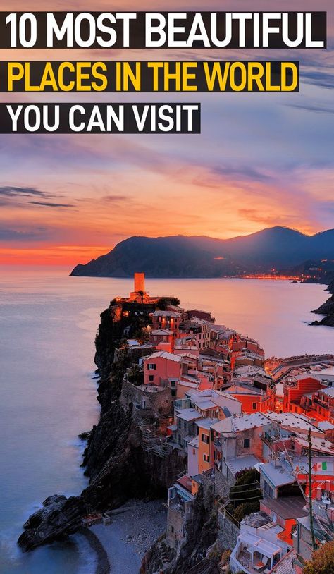 Here are the top 10 most beautiful places to visit in the world! It was SO hard narrowing the list down since there are so many wonderful places around the world. What do you think of our selection? #BeautifulPlaces #Beautiful #Places Adventure Tourism, Adventure Travel Explore, Beautiful Travel Destinations, Places In The World, Dream Travel Destinations, Beautiful Places In The World, Beautiful Places To Travel, Best Places To Travel, Spain Travel