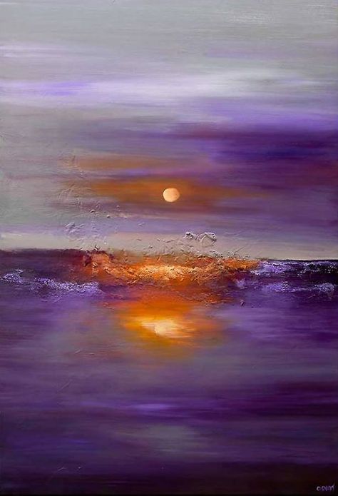 Sunset Purple Painting, Purple Painting Ideas, Purple Art Painting, Purple Paintings, Purple Painting, Painting Purple, Canvas For Beginners, Christmas Paintings On Canvas, Purple Sunset