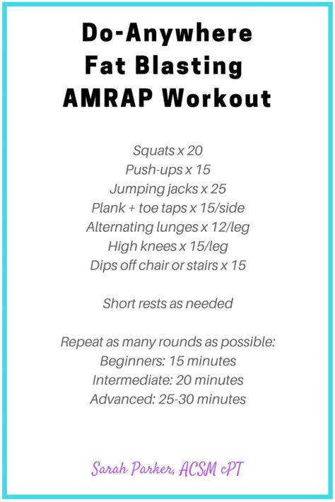 Amrap Workouts, Fat Burning Home Workout, Fitness Accountability, Crossfit Workouts At Home, Amrap Workout, Crossfit At Home, Workout Hiit, At Home Workouts For Women, Gym Workouts Women