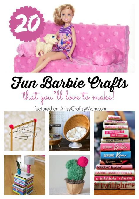 If you've got a Barbie doll or a Barbie lover at home, then you have got to check out these Amazing Barbie Crafts that are just too cute for words! Barbie Accessories Diy Free Printable, Diy Barbie House Accessories, Barbie Crafts For Kids, Barbie Hacks Diy, Diy Barbie Accessories, Diy Barbie Stuff, Diy Barbie Furniture Easy, Diy Doll Accessories, Barbie House Furniture