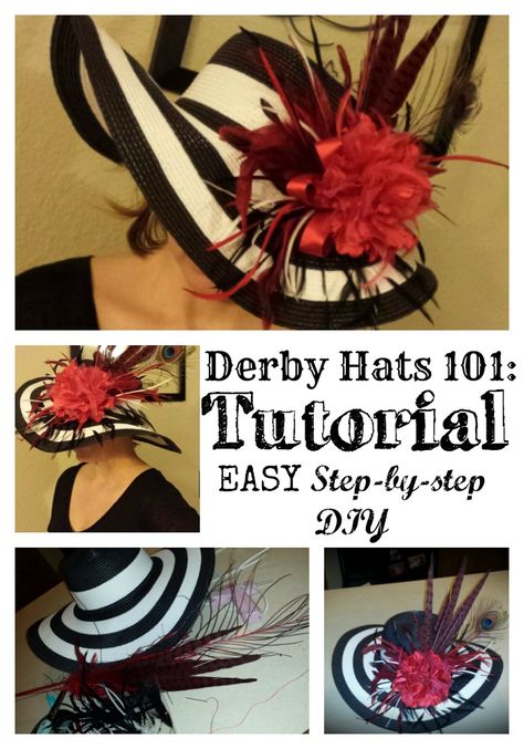 Derby Hats 101: Tutorial  An easy step-by-step tutorial for a fabulous hat for your Kentucky Derby Party! pinmethis.com Couture, Kentucky Derby Hats Diy Funny, Derby Hat Diy, Diy Derby Hat, Diy Kentucky Derby Hat, Kentucky Derby Party Hats, Derby Hats Diy Ideas, Kentucky Derby Hats Diy, Derby Hats Diy