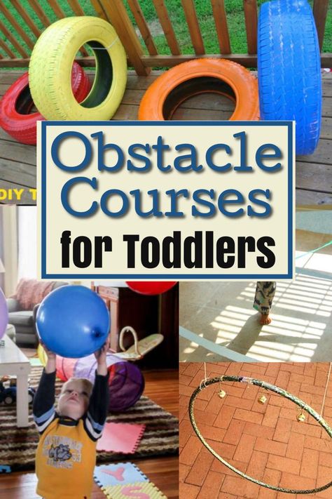 Toddler obstacle courses! These are such fun movement and gross motor games for 2 and 3 year olds. #howweelearn #obstaclecourse #kidsactivities #grossmotor #toddleractivities #toddlerfun Gross Motor Games, Toddler Obstacle Course, Obstacle Course Ideas, Outdoor Activities For Toddlers, Gross Motor Activity, Toddler Lessons, Course Ideas, Toddler Outdoor, Obstacle Courses