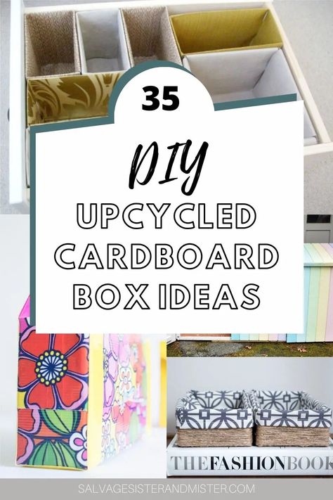 Organisation, Cartonnage, Upcycle Boxes, Cardboard Box Storage, Shoe Box Diy, Cardboard Box Diy, Ideas Paper Craft, Shoe Box Crafts, Craft Ideas Paper