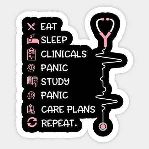 Funny Nursing Student Nurse Gift Idea T Shirt -- Choose from our vast selection of stickers to match with your favorite design to make the perfect customized sticker/decal. Perfect to put on water bottles, laptops, hard hats, and car windows. Everything from favorite TV show stickers to funny stickers. For men, women, boys, and girls. Nursing Designs Ideas, Nursing Student Quotes Inspirational Wallpaper, Nursing Stickers Aesthetic, Laptop Wallpaper Medical Student, Funny Nursing Stickers, Nursing Student Stickers, Nursing School Stickers, Midwifery Student Wallpaper, Student Nurse Wallpaper