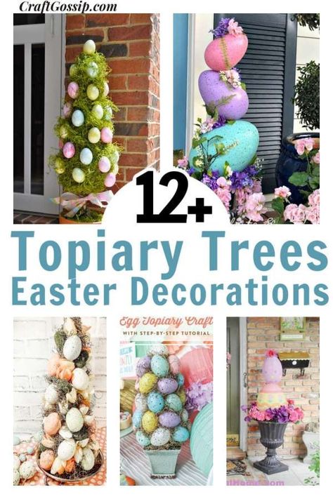 Easter is a time for celebrating renewal and new beginnings. As the weather starts to warm up and flowers begin to bloom, it’s a perfect opportunity to bring some festive cheer to your home with Easter decorations. If you’re looking … Read More... Easter Topiary Tree, Easter Egg Tree Diy, Easter Topiary, Topiary Diy, Easter Egg Tree, Egg Tree, Easter Stuff, Easter Wreath Diy, Easter Eggs Diy