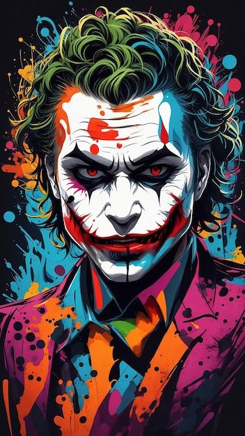 Vector vector tshirt art ready for print... | Premium Vector #Freepik #vector #joker #clown #joker-face #illustration-art Art