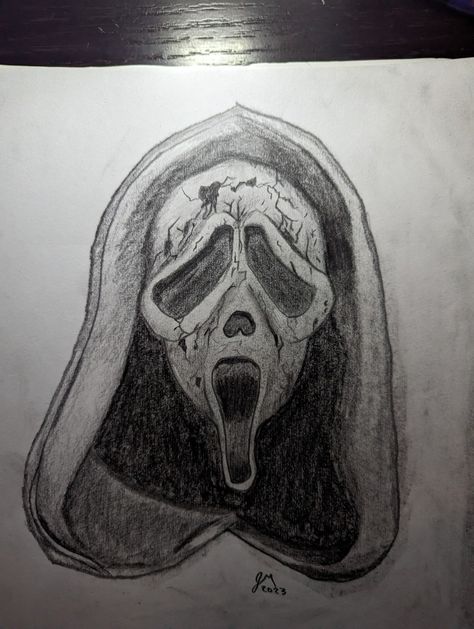 Scream 6 ghostface pencil drawing Pencil Drawings, Scream 6 Ghostface, Scream 6, Art Inspiration Drawing, Pencil Drawing, Scream, Art Inspiration, Pencil, Drawings