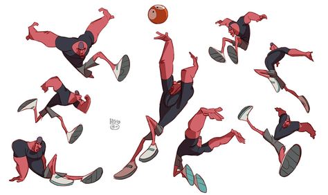 Arm Cannon Pose, Basketball Character Design, Basketball Pose, Basketball Poses, Comic Collage, Caracter Design, 인물 드로잉, Animation Reference, Poses References