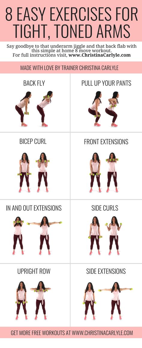 Burn fat and get toned arms fast with these 8 Easy Exercises with Weight for Women - Workout for women - Home arm workout with weights - https://www.christinacarlyle.com/arm-exercises-with-weights-for-women/ Arm Exercises With Weights, Arm Training, Mental Health Articles, Arm Workouts At Home, Type Of Exercise, Fitness Jobs, Fitness Career, Health Humor, Easy Exercises