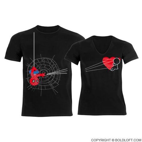 You've Captured My Heart™ His & Hers Matching Couple Shirts Black Tender Couple, Spiderman Couple, You Are My Superhero, Spiderman Gifts, Avengers Shirt, Funny Couple Shirts, Spiderman Shirt, Cute Couple Shirts, Couples Shirts