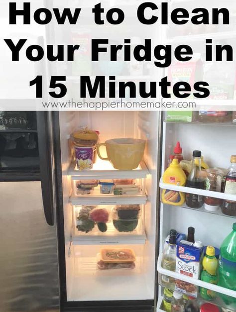 How to Clean Your Fridge in 15 Minutes Fridge Cleaning Solution, How To Clean Refrigerator, Fridge Cleaning Hacks, Cleaning Naturally, Lavender Linen Spray, Lavender Linen, Diy Lavender, Clean Refrigerator, Thieves Cleaner