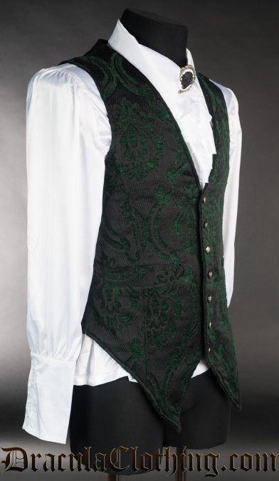 Gentlemens Clothing Corset Suit Outfit Men, Enchanted Forest Mens Attire, Black Suit Green Vest, Elven Outfit Male, Green Vest Outfit Men, 1800s Fashion Male, Hieros Gamos, Green Vest Outfit, Prom Vest