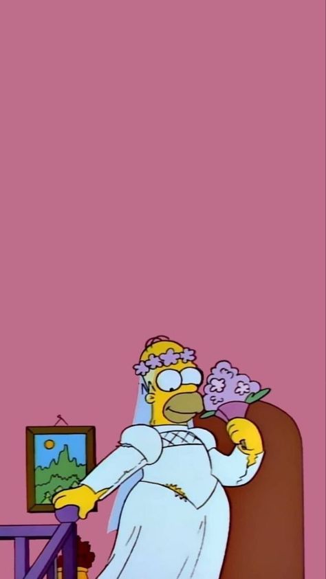 Wallpaper Iphone Cartoon, Bride Cartoon, Simpson Wallpaper, Iphone Cartoon, Simpson Wallpaper Iphone, Love Wife, Day Aesthetic, Free Giveaways, Simpsons Art