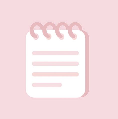 Pink Widget Aesthetic Ideas, Pink App Icons Goodnotes, Good Notes Icon Aesthetic, Aesthetic Icons Notion, 280x280 Icon Aesthetic, Pink Notebook Icon, Notebook Icon Aesthetic, Notes Logo Aesthetic, Note Icon Aesthetic