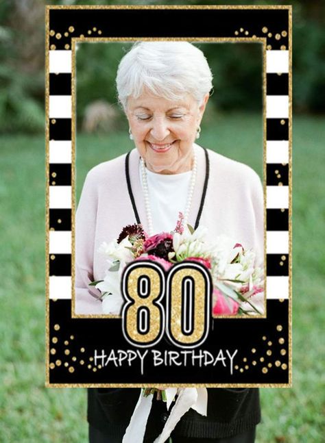 80th Birthday Photo Booth, 80th Birthday Party Theme, Birthday Party Planning Checklist, Birthday Party Photo Booth, 80th Birthday Party Decorations, Party Photo Frame, 80 Birthday, Logo Foto, 80th Birthday Decorations