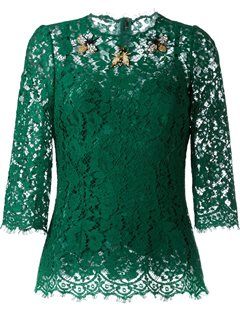 embellished lace blouse Blouse Brokat, Renda Kebaya, Green Lace Blouse, Green Lace Top, Lace Camisole Top, Lace Blouses, Dress Brokat, Feminine Blouses, Embellished Blouse