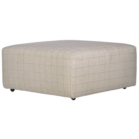 Gracie Oaks Tallyn Upholstered Ottoman | Wayfair Upholstered Cocktail Ottoman, Soft Ottoman Coffee Table, Cocktail Ottoman Living Room, Closet Ottoman, Fabric Ottoman Coffee Table, Fabric Coffee Table, Upholstered Coffee Table, Upholstered Coffee Tables, Oversized Ottoman